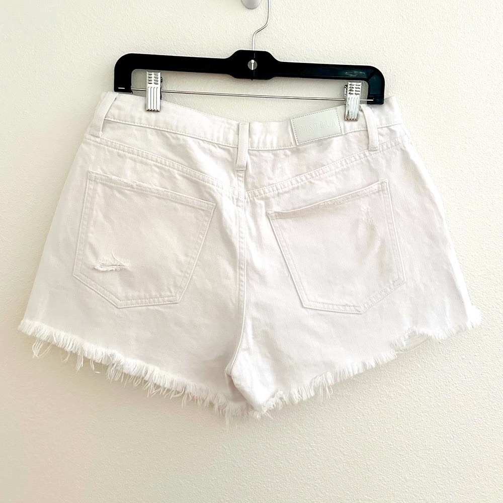 Pistola Denim women’s white distressed shorts size 28 - Picture 2 of 10